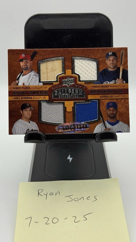 2008 Upper Deck Ballpark Collection - Eight Swatch Memorabilia Albert Pujols - Image 1 of 3