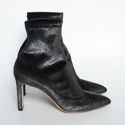 Botines Altos De Stretch Negro JIMMY CHOO Louella Talla EU 39.5 US 8.5 - Imagen 1 de 4