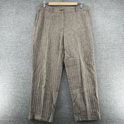 Pantalón de vestir Jill para mujer talla 10 pierna recta marrón mezcla Lenin Foto 1 de 4