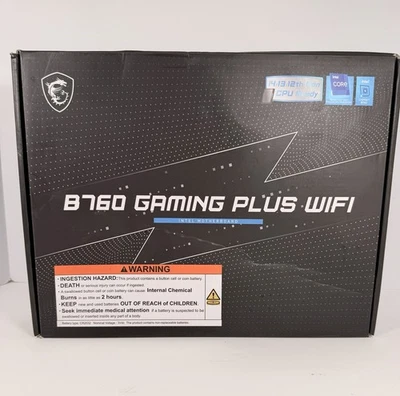 MSI B760 Gaming Plus WiFi Gaming Motherboard (Supports 12th/13th/14th Gen Intel - Image 1 of 4