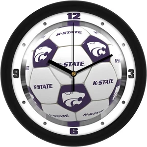 Kansas State Wildcats Soccer 11.5" Wall Clock with Silent Sweep - Picture 1 of 1