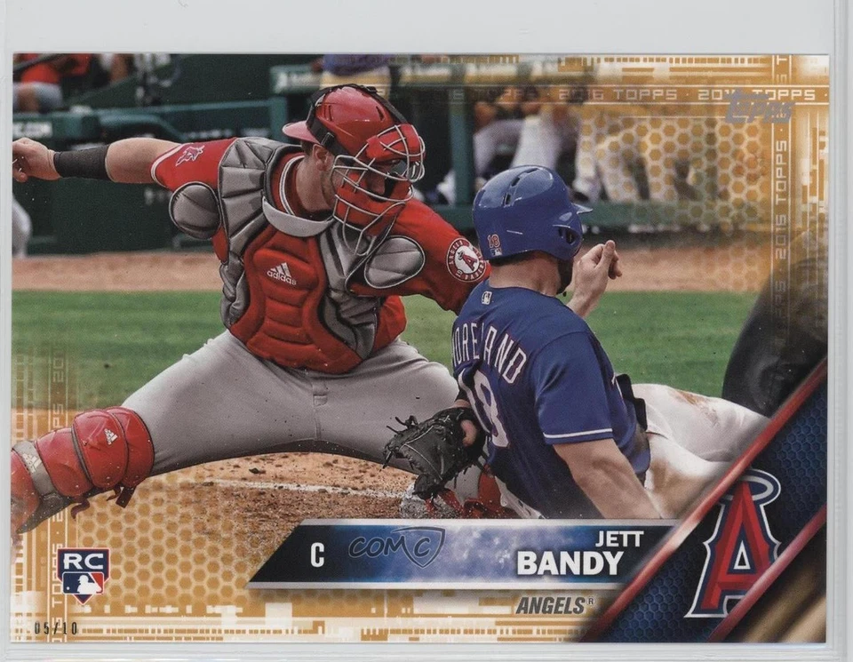 2016 Topps Update Topps.com Online Exclusive 5x7 Gold /10 Jett Bandy Rookie RC - Image 1 of 2