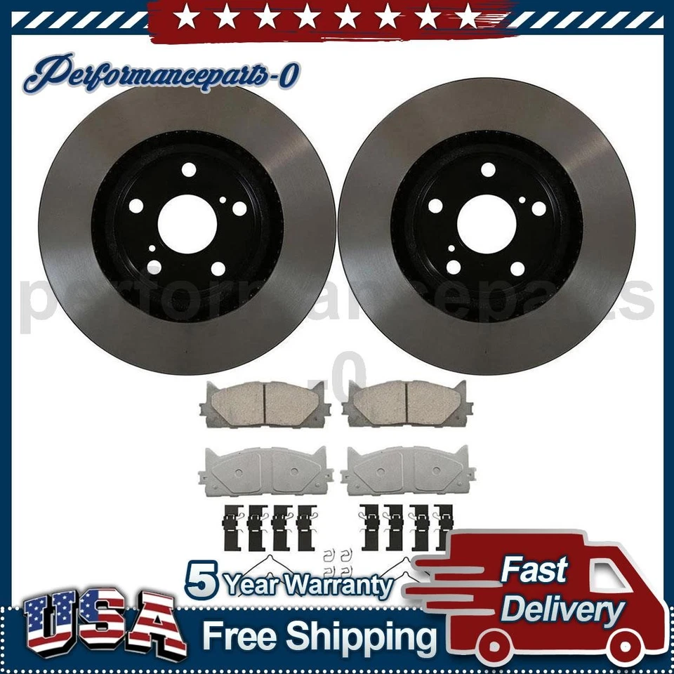 Juego de pastillas de freno de disco delanteras rotor de freno de disco para Toyota Avalon 2009-2018 Foto 1 de 4