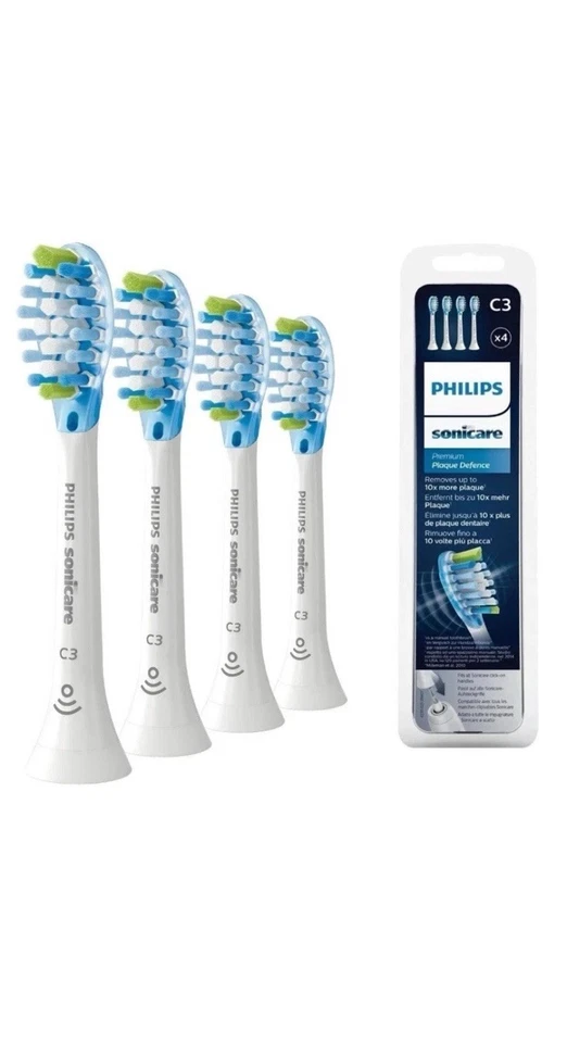 Philips Sonicare HX9044/17 Sonicare C3 Brush Heads (4 Pack) - White - NEW - Image 1 of 1