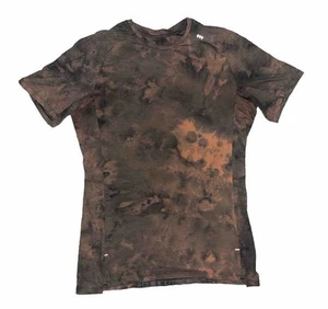 Lululemon Always Agile T Shirt Mens Large Sedona Sunset Orange Gray Tie Dye - Picture 1 of 11