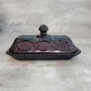 Avon 1876 Vintage Cape Cod Ruby Red Covered 7 1/8" 1/4 lb. Butter Dish 1975-1993 - Picture 1 of 11