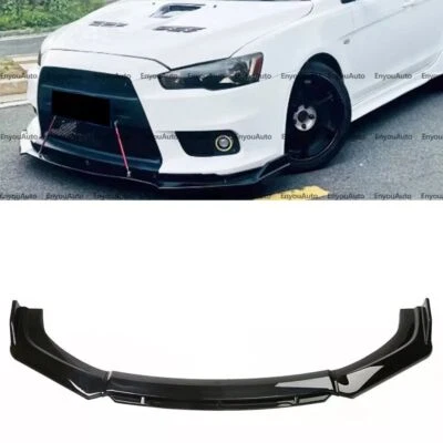 For Mitsubishi Eclipse Universal Front Bumper Lip Spoiler Splitter Glossy Black Foto 1 de 4