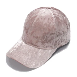 Lady Men Velvet Baseball Cap Solid Velour Sun Hat Adjustable Casual Outdoor Chic - Picture 1 of 21