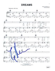 Partituras de Lindsey Buckingham Fleetwood Mac firmadas con autógrafo Dreams con certificado de autenticidad JSA - Imagen 1 de 4