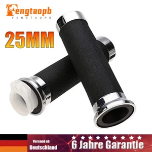 25mm Gasgriffe Schwarz Links und rechts Griffe Für Retro Roller Znen ZN125T-H-20 - Bild 1 von 8