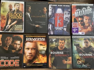 Dvd Action Movie Night Lot 8 Movies Dvds Collateral Blood Diamond Bourne Matador - Picture 1 of 9
