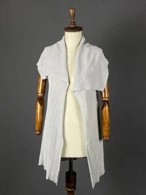 SARAH PACINI Gray Designer Sleeveless Cardigan Cape Sweater Size 1 — 第 1/4 张图片