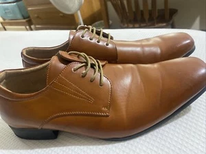 Bruno Marc Mens Oxfords Shoes Brown Casual Lace up Classic Dress Shoes Size 10 - Picture 1 of 9