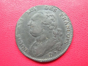 FRANCE LOUIS XVI 12 DENIERS 1792 D. (A1211) - Picture 1 of 2