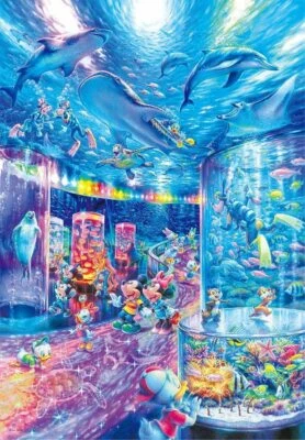 1000 Piece Jigsaw Puzzle Disney Night Aquarium Glowing Puzzle 51x73.5cm - Image 1 of 4
