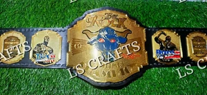 THE ROCK BRAHMA BULL WRESTLING CHAMPIONSHIP BELT 2MM BRASS - Picture 1 of 5
