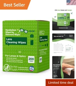 Effortless Cleaning with HandyClean 200 Count Lens & Screen Wipes – TSA Approved - Picture 1 of 9