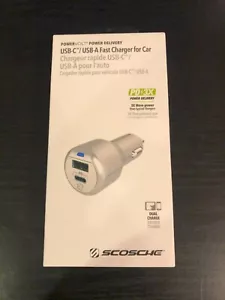 Scosche Powervolt 3X POWER Delivery USB-C/USB-A Fast Car Charger - Picture 1 of 2