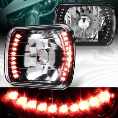 7 «X 6» H6014 H6052 H6054 квадратный запечатанный луч черный корпус красный светодиодные фары - Изображение 1 из 4