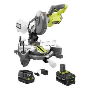 Ryobi ONE+ P553KN 18V Cordless 7-1/4" Compound Miter Saw w/ Charger, 4Ah Battery - Picture 1 of 8