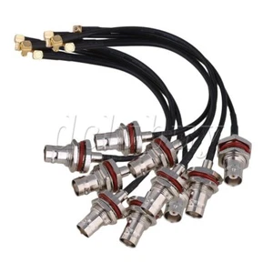 10Pcs 15cm BNC Bulkhead Female to MX Plug Male Right Angle Adapter Cable - Zdjęcie 1 z 6