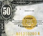 Hgr Sunday 1928 $50 (Gold Certificate Rare $50) High Grade