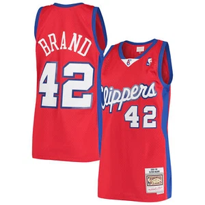 Men's Mitchell & Ness Elton Brand Red LA Clippers Hardwood Classics Swingman - Picture 1 of 3