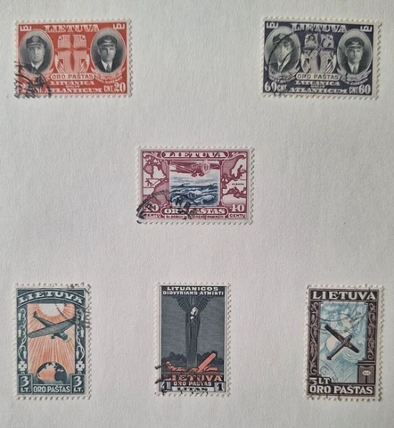1934 - Lithuania Gyrenas Transatlantic Flight - Used Hinged Cover
