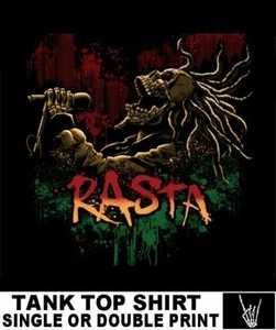 RASTA RASTAFARIAN JAMAICA JAMAICAN REGGAE MUSIC DREADLOCKS ROCK ROLL TANK TOP 15 - Picture 1 of 12
