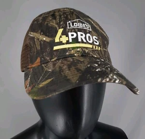 Lowes 4 Pros Camo Mesh Employee Hat Cap Snapback Embroidered Logo - Picture 1 of 9