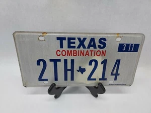 Texas Nummernschild Anhänger Oldtimer 2TH-214 Patina TX USA Kombination - Bild 1 von 4