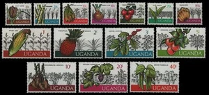 Uganda 1975 - Mi-N.o 123-136 ** - Estampillada sin montar o nunca montada - frutas/frutas - Imagen 1 de 1