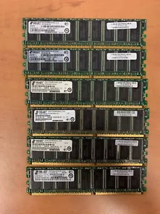 6x SMART 256MB DDR DIMM DDR1 PC2700 DDR-333MHZ 184PIN ECC UBDIMM 15-9164-01 - Picture 1 of 2