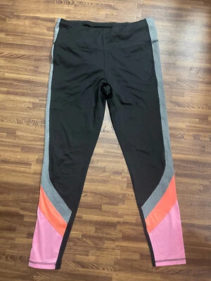 Pantalones legging Bebe Sport para mujer negros/grises/rosa Active Wear talla M Foto 1 de 4
