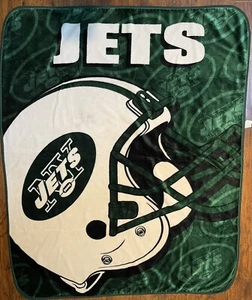 NFL New York Jets Soft Fleece Throw Blanket 46" X 60" - Picture 1 of 4