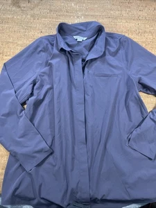 Athleta Women’s Blouse, Top Large Dusty Purple Vented Armpits - Imagen 1 de 13