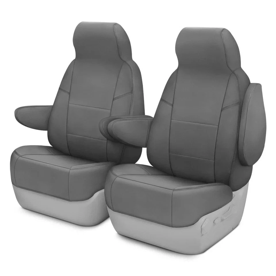 For Lincoln MKZ 10 Premium Leatherette 1st Row Medium Gray Custom Seat Covers Foto 1 de 4