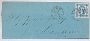 1863 ITALIA REGNO LITOGRAFICO I°  TIPO BUSTINA PISTOIA 9/7   F/4852 - Imagen 1 de 1