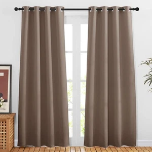 Curtains 80inches Long for Bedroom Grommet Light Heat Blocking Window Treatme - Picture 1 of 7