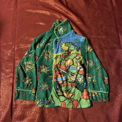 Nickelodean Teenage Mutant Ninja Turtles Sleep Wear Button Up Size 3t Toddlers - Image 1 of 3