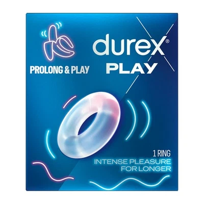 Anillo Durex Prolong & Play Placer Intenso Mantente Duro por Más Tiempo Súper Elástico... - Imagen 1 de 4