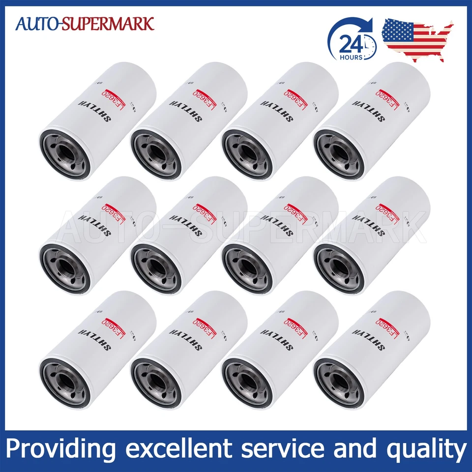 Filtro de aceite 12 piezas LF3620 para camioneta Ford 9576P552100 DETROIT DIÉSEL SERIE 60 Foto 1 de 4