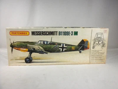 Vintage Matchbox Messerschmitt Bf/109E-3 Plastic Model 1/32 Aircraft Kit #PK-502 - Image 1 of 4