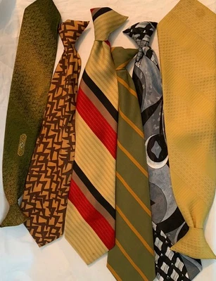 Lote de 6 Corbatas De Colección Clip En Pargo MCM Retro Anchas Años 60-80 Mod Foto 1 de 4