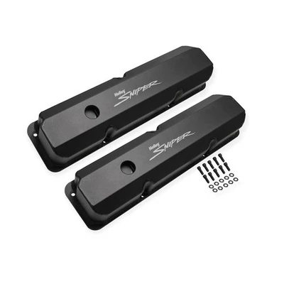 Holley 890001B Aluminum Valve Covers For 1967-1970 Ford Mustang 6.4 7.0 Set of 2 - Image 1 of 4