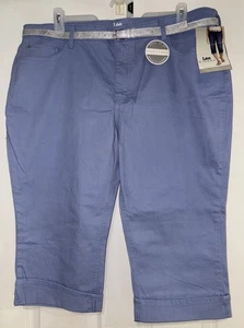 Lee Riders Cuffed Capri Jeans Women’s Sz 22 42 X 19 Lavender Lust 5-Pocket - Picture 1 of 5
