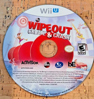 Wipeout Create & Crash Nintendo Wii U 2013 Video Game DISC ONLY - Image 1 of 2