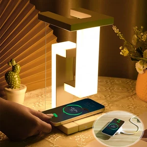Lámpara de Escritorio LED Suspensible Antigravedad Luz Nocturna con Cargador Inalámbrico 10W - Imagen 1 de 10