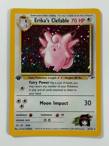 Pokémon Karten Erika's Clefable 3/132 1. Edition Gym Heroes WOTC Holo Rare - Bild 1 von 9