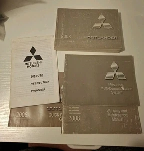 2008 Mitsubishi Outlander Owners Manual COMPLETE SET OF BOOKLETS - Picture 1 of 11